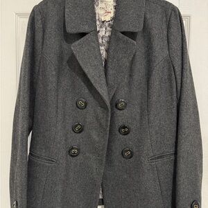 Brand new Dark Gray Wool Coat For Women Size Medium
